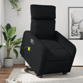 Sillón de masaje elevable eléctrico cuero sintético negro de , Sillones - Ref: Foro24-3206770, Precio: 351,59 €, Descuento: -5%%