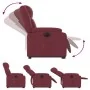 Sillón eléctrico reclinable elevable de tela rojo tinto | Foru.es | Tu tienda online para hogar, jardín y más Foro24.es