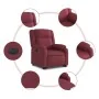Sillón eléctrico reclinable elevable de tela rojo tinto | Foru.es | Tu tienda online para hogar, jardín y más Foro24.es
