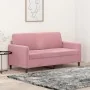 Sofá de 2 plazas terciopelo rosa 140 cm de , Sofás - Ref: Foro24-359445, Precio: 255,41 €, Descuento: -5%%