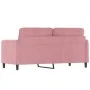 Sofá de 2 plazas terciopelo rosa 140 cm de , Sofás - Ref: Foro24-359445, Precio: 255,41 €, Descuento: -5%%