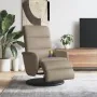 Sillón reclinable masaje reposapiés cuero sintético capuchino de , Sillones - Ref: Foro24-356728, Precio: 257,92 €, Descuento...