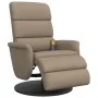 Sillón reclinable masaje reposapiés cuero sintético capuchino de , Sillones - Ref: Foro24-356728, Precio: 257,92 €, Descuento...