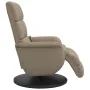 Sillón reclinable masaje reposapiés cuero sintético capuchino de , Sillones - Ref: Foro24-356728, Precio: 257,92 €, Descuento...