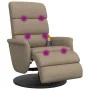 Sillón reclinable masaje reposapiés cuero sintético capuchino de , Sillones - Ref: Foro24-356728, Precio: 257,92 €, Descuento...