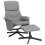 Sillón reclinable con reposapiés tela gris claro | Foru.es | Tu tienda online para hogar, jardín y más Foro24.es