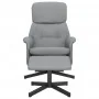 Sillón reclinable con reposapiés tela gris claro | Foru.es | Tu tienda online para hogar, jardín y más Foro24.es