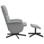 Sillón reclinable con reposapiés tela gris claro | Foru.es | Tu tienda online para hogar, jardín y más Foro24.es