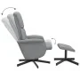 Sillón reclinable con reposapiés tela gris claro | Foru.es | Tu tienda online para hogar, jardín y más Foro24.es