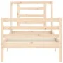 Estructura de cama con cabecero madera maciza 90x200 cm de vidaXL, Camas y somieres - Ref: Foro24-3194686, Precio: 89,29 €, D...