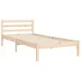 Estructura de cama con cabecero madera maciza 90x200 cm de vidaXL, Camas y somieres - Ref: Foro24-3194686, Precio: 89,29 €, D...