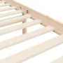 Bed frame with solid wood headboard 140x200 cm by vidaXL, Beds and slatted bases - Ref: Foro24-3194116, Price: 126,03 €, Disc...