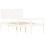 Cama personas mayores cabecero madera maciza blanco 140x200 cm de vidaXL, Camas y somieres - Ref: Foro24-3195482, Precio: 186...