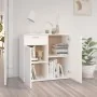 Aparador de madera contrachapada blanco 80x36x75 cm de vidaXL, Aparadores - Ref: Foro24-805770, Precio: 87,08 €, Descuento: %