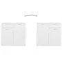 Aparador de madera contrachapada blanco 80x36x75 cm de vidaXL, Aparadores - Ref: Foro24-805770, Precio: 87,08 €, Descuento: %