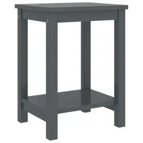 Mesitas de noche madera maciza de pino gris oscuro 35x30x47 cm de vidaXL, Mesitas de noche - Ref: Foro24-322214, Precio: 38,2...