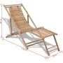 Tumbona de exterior con reposapiés bambú de vidaXL, Tumbonas - Ref: Foro24-41492, Precio: 90,00 €, Descuento: %