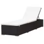 Tumbona con cojín ratán sintético marrón de vidaXL, Tumbonas - Ref: Foro24-44403, Precio: 134,85 €, Descuento: %