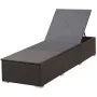 Tumbona con cojín ratán sintético marrón de vidaXL, Tumbonas - Ref: Foro24-44403, Precio: 134,85 €, Descuento: %