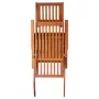 Tumbona de jardín con reposapiés y cojín madera maciza acacia de vidaXL, Tumbonas - Ref: Foro24-3064018, Precio: 136,02 €, De...