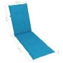 Garden lounger with footrest and cushion in solid acacia wood by vidaXL, Loungers - Ref: Foro24-3064018, Price: 136,02 €, Dis...