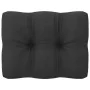 Set de muebles de jardín 11 pzas con cojines madera pino negro de vidaXL, Conjuntos de jardín - Ref: Foro24-3076998, Precio: ...