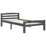 Estructura de cama madera maciza pino gris oscuro 100x200 cm de vidaXL, Camas y somieres - Ref: Foro24-322090, Precio: 119,50...
