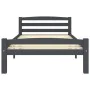 Estructura de cama madera maciza pino gris oscuro 100x200 cm de vidaXL, Camas y somieres - Ref: Foro24-322090, Precio: 119,50...