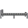 Estructura de cama madera maciza pino gris oscuro 100x200 cm de vidaXL, Camas y somieres - Ref: Foro24-322090, Precio: 119,50...