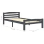 Estructura de cama madera maciza pino gris oscuro 100x200 cm de vidaXL, Camas y somieres - Ref: Foro24-322090, Precio: 119,50...