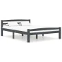 Estructura de cama madera maciza pino gris oscuro 120x200 cm de vidaXL, Camas y somieres - Ref: Foro24-322091, Precio: 120,50...