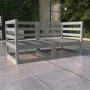 Sofá de jardín 2 plazas gris madera maciza pino de vidaXL, Sofás de exterior - Ref: Foro24-3075246, Precio: 99,64 €, Descuent...