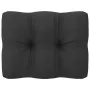 Set de muebles de jardín 10 pzas con cojines madera pino negro de vidaXL, Conjuntos de jardín - Ref: Foro24-3076973, Precio: ...