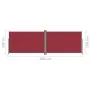 Toldo lateral retráctil rojo 200x600 cm de vidaXL, Sombrillas - Ref: Foro24-318011, Precio: 108,71 €, Descuento: %