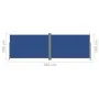 Toldo lateral retráctil azul 200x600 cm de vidaXL, Sombrillas - Ref: Foro24-318010, Precio: 116,37 €, Descuento: %