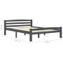 Estructura de cama madera maciza pino gris oscuro 120x200 cm de vidaXL, Camas y somieres - Ref: Foro24-322091, Precio: 120,50...