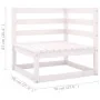 Set de muebles de jardín 12 pzas con cojines madera pino blanco de vidaXL, Conjuntos de jardín - Ref: Foro24-3076940, Precio:...