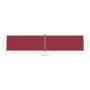 Toldo lateral retráctil rojo 220x1000 cm de vidaXL, Sombrillas - Ref: Foro24-318053, Precio: 128,85 €, Descuento: %