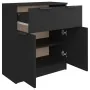 Black plywood sideboard 60x30x70 cm by vidaXL, Sideboards - Ref: Foro24-811089, Price: 90,05 €, Discount: %