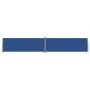 Toldo lateral retráctil azul 180x1000 cm de vidaXL, Sombrillas - Ref: Foro24-318040, Precio: 111,93 €, Descuento: %