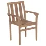 Sillas de jardín apilables 8 uds madera maciza teca con cojines de vidaXL, Sillas de jardín - Ref: Foro24-3073439, Precio: 1,...