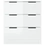 Glossy white plywood sideboard 60x30x70 cm by vidaXL, Sideboards - Ref: Foro24-811076, Price: 94,40 €, Discount: %
