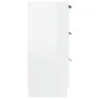 Glossy white plywood sideboard 60x30x70 cm by vidaXL, Sideboards - Ref: Foro24-811076, Price: 94,40 €, Discount: %