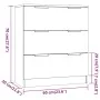 Glossy white plywood sideboard 60x30x70 cm by vidaXL, Sideboards - Ref: Foro24-811076, Price: 94,40 €, Discount: %