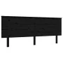 Bed frame with black solid wood headboard 200x200 cm by vidaXL, Beds and slatted bases - Ref: Foro24-3193425, Price: 217,88 €...