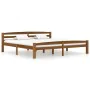 Estructura de cama madera maciza pino marrón miel 200x200 cm de vidaXL, Camas y somieres - Ref: Foro24-322081, Precio: 114,35...