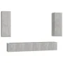 Juego de muebles de salón 5 piezas gris hormigón de vidaXL, Muebles TV - Ref: Foro24-3079063, Precio: 174,11 €, Descuento: %