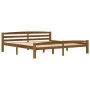 Bettgestell aus massivem Kiefernholz, honigbraun, 200 x 200 cm von vidaXL, Betten und Lattenroste - Ref: Foro24-322081, Preis...