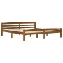 Estructura de cama madera maciza pino marrón miel 200x200 cm de vidaXL, Camas y somieres - Ref: Foro24-322081, Precio: 114,35...