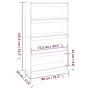 Estantería/divisor de espacios madera pino negro 80x30x135,5 cm de vidaXL, Librerías y estanterías - Ref: Foro24-808197, Prec...